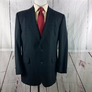 Brooks Brothers Makers Brooksease 41R 2 Button Charcoal Suit Blazer Jack…